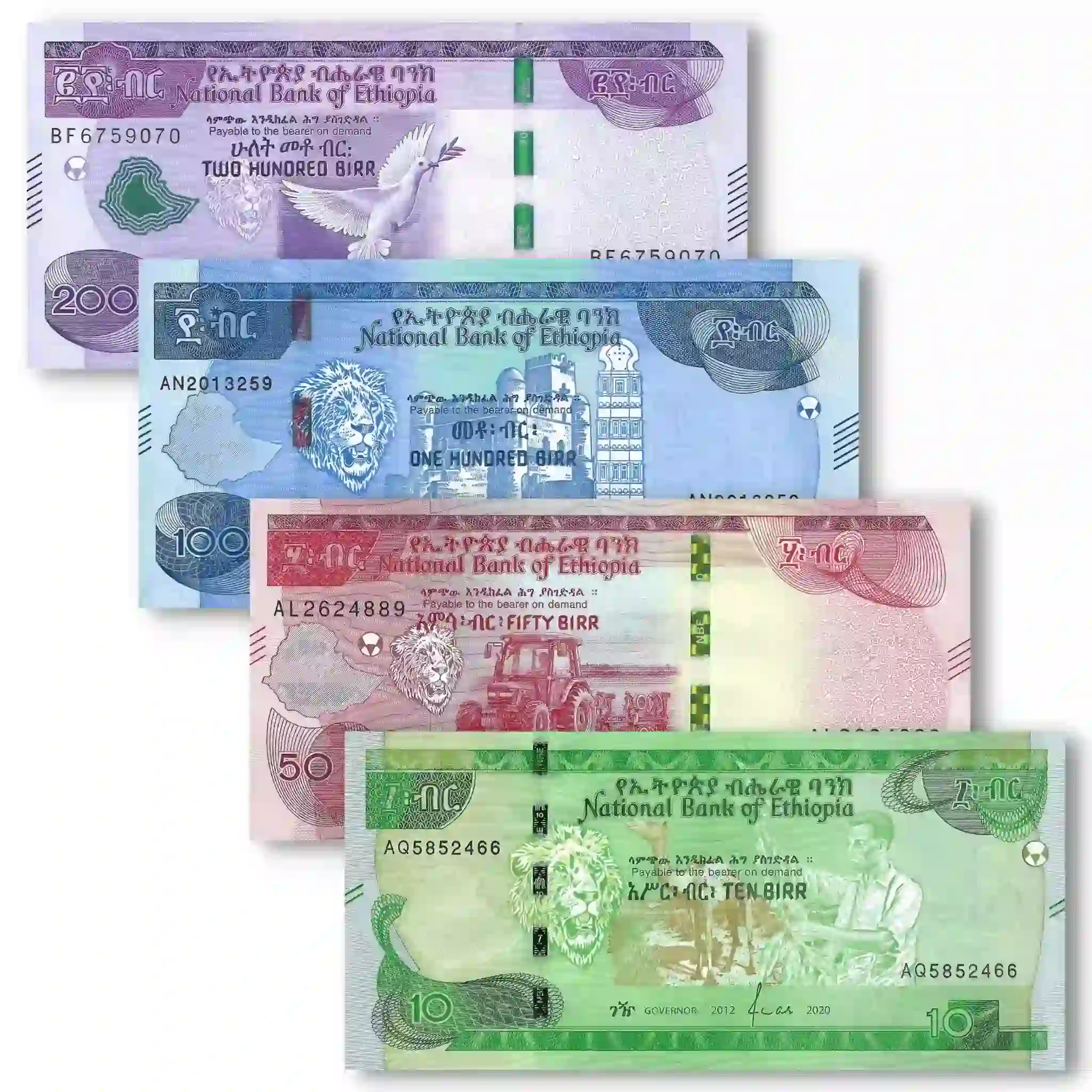 Ethiopian currency (Birr) Notes