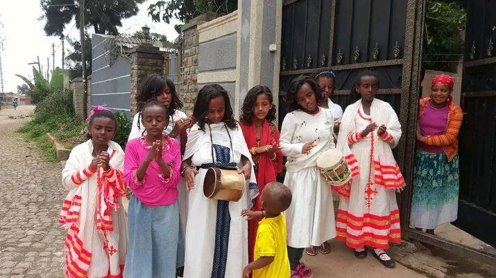 Girl's Singing Abebayehosh on Enkutatash